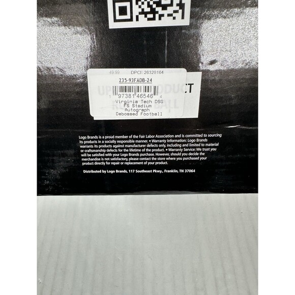 Virginia Tech Stadium Full-Size Football Official NCAA Licensed by Logo Brands - Picture 4 of 4